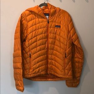 Orange Patagonia Puffer Jacket With Hood